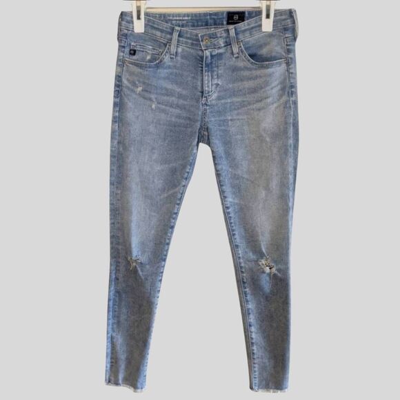 AG Adriano Goldschmied The Legging Ankle Jeans Women’s Size 27 Light Wash Skinny - Picture 1 of 12